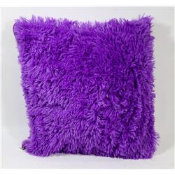 NEW VIBRANT PURPLE FUZZY SHOWHOME CUSHION TIMES 2