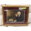 Image 1 : ORNATE FRAMED PICTURE OF OLD MAN PRAYING BEFORE