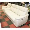 Image 1 : NEW OFF WHITE GENUINE LEATHER ELECTRIC RECLINING