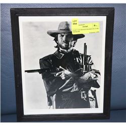 CLINT EASTWOOD FRAMED PICTURE FROM 60S.