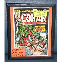 MARVEL CONAN THE BARBARIAN #50 FRAMED COMIC BOOK.