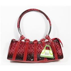 RED SNAKE SKIN STYLE PURSE