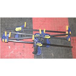LOT OF 4 IRWIN QUICK GRIP CLAMPS