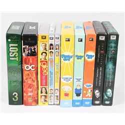 FLAT OF ASSORTED DVD BOX SETS INCL X-FILES, FAMILY
