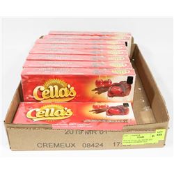BOX OF 9 CELLA'S CHOCOLATE COVERED CHERRIES 141G