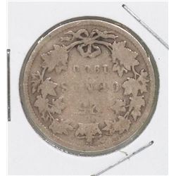 CANADA 1900 TWENTY-FIVE CENT COIN.