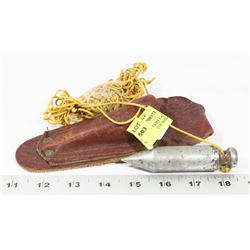 VINTAGE MILLERS FALLS TOOLS PLUMB BOB WITH SHEATH