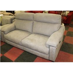 NEW GREY FABRIC ELECTRIC RECLINING 78" SOFA
