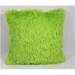 NEW LIME GREEN FUZZY SHOWHOME CUSHION TIMES 2