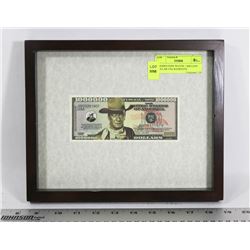 FRAMED REPLICA JOHN WAYNE 1 MILLION DOLLAR USA