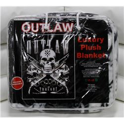 NEW! "OUTLAW" LUXURY PLUSH BLANKET (QUEEN)