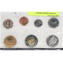 1999 CANADIAN SEALED TOONIE/LOONIE PROOF COIN SET.