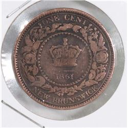 NEW BRUNSWICK 1861 CENT COIN.