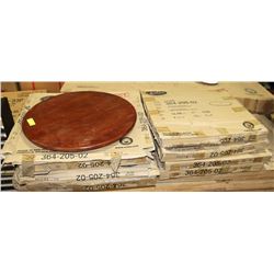 GROUP OF 8 SOLID WOOD LAZY SUSANS