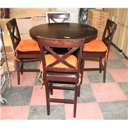 ROUND 42" DIAMETER X 36" HIGH DINING TABLE WITH 4