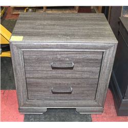 GREY 2 DRAWER NIGHT STAND - ON CHOICE