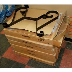 STACK OF 6 NEW METAL FLOWER END TABLE BASES ONLY