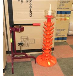 EXCELVIN WINE CORKER AND BOTTLE DRYING RACK