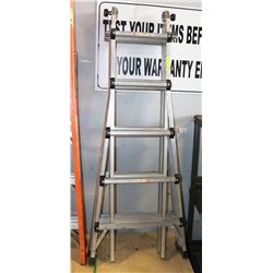 18' ALUMINUM TELESCOPING MULTI POSITION LADDER