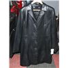 Image 1 : LADIES SIZE 10 LEATHER COAT, NEW WITH ZIP OUT