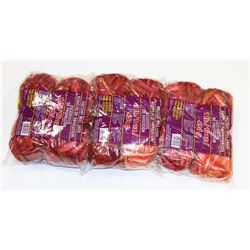 LOT OF 3 RED/PINK/ORANGE 1LB BAGS  OF 100% ACRYLIC