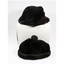 TWO VINTAGE LADIES FUR HATS