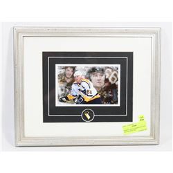 MARIO LEMIEUX FRAMED MATTED PICTURE WITH NHL