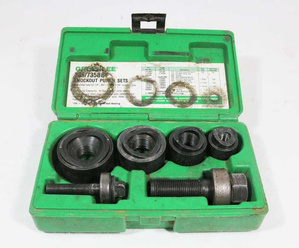 8) GREENLEE BALL BEARING KNOCKOUT PUNCH SET. Kastner Auctions