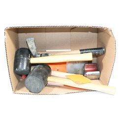 11) BOX WITH SLEDGE HAMMERS, AND ASST BODY SHOP