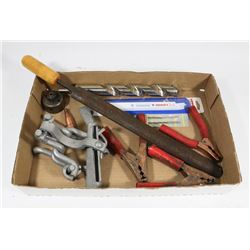 FLAT OF ASSORTED TOOLS INCLUDING PACKAGE OF 5 NEW