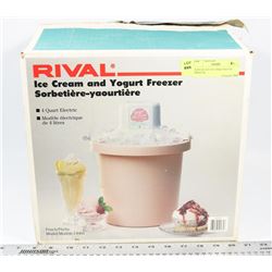 2) RIVAL ICE CREAM & YOGURT FREEZER.
