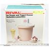 Image 1 : 2) RIVAL ICE CREAM & YOGURT FREEZER.
