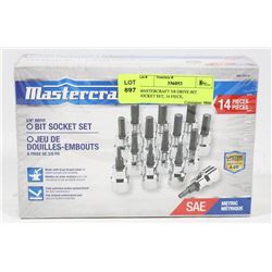MASTERCRAFT 3/8 DRIVE BIT SOCKET SET, 14 PIECE,