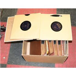 BOX OF 78'S RECORDS, BING CROSBY, XMAS BINDER SET