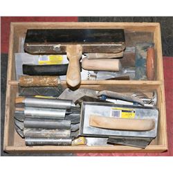 BOX OF TILE INSTALLING TOOLS