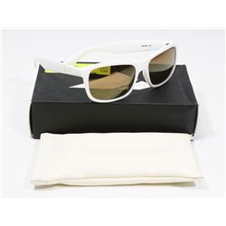ISEYEWEAR SUNGLASSES, WHITE FRAME, BROWN GOLD