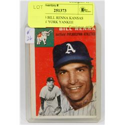 1952-53 BILL RENNA KANSAS CITY/NEW YORK YANKEE