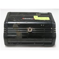 SENTRY SAFE SMALL LOCK UP WITH KEYS.