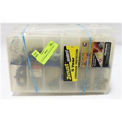 LOT OF SCREWS IN PLASTIC BINS