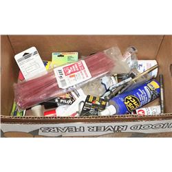 LOT OF ASSORTED SHOP SUPPLIES INCLUDING WD40,