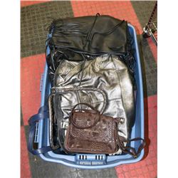 TOTE FULL OF BRAND NAME DESIGNER PURSES INCLUDING