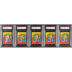 1980-81 Topps Basketball Wax Packs (5) - all PSA NM-MT 8