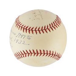 Spectacular  Dual Autographed Baseball - Ty Cobb and Honus Wagner