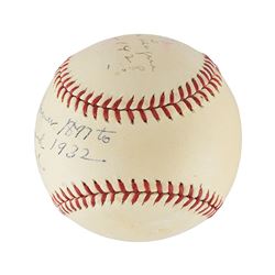 Spectacular  Dual Autographed Baseball - Ty Cobb and Honus Wagner