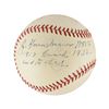 Image 2 : Spectacular  Dual Autographed Baseball - Ty Cobb and Honus Wagner