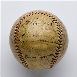 1930 New York Yankees Signed Baseball with 21 Signatures including Ruth and Gehrig