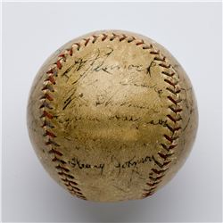 1930 New York Yankees Signed Baseball with 21 Signatures including Ruth and Gehrig