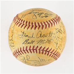 1953 New York Yankees World Series Champions Team Signed Baseball with Mantle