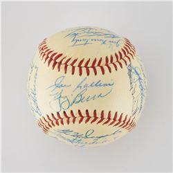 1956 New York Yankees World Series Champions Team Signed Baseball with 30 Signatures including Mantl