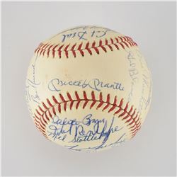 1965 New York Yankees Team Signed Baseball with Mantle and Maris